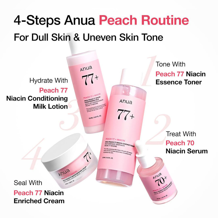 تونر مرطوب کننده و روشن کننده هلو نیاسینامید آنوا Anua Peach 77% Niacin Essence Toner