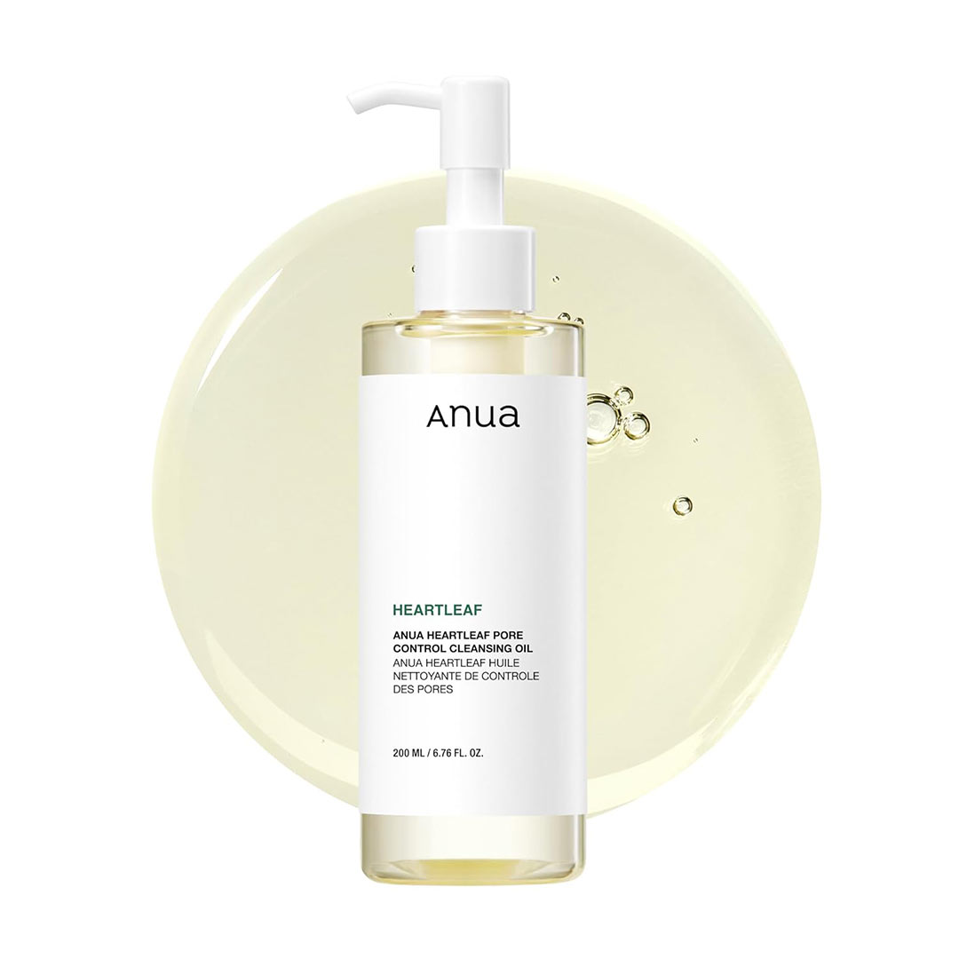روغن پاک کننده و کنترل منافذ آنوا حاوی عصاره هوتونیا کوردتا Anua Heartleaf Pore Control Cleansing Oil 200ml
