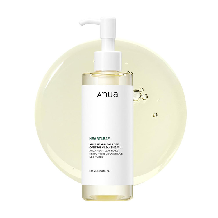 روغن پاک کننده و کنترل منافذ آنوا حاوی عصاره هوتونیا کوردتا Anua Heartleaf Pore Control Cleansing Oil 200ml