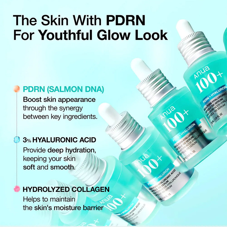 سرم آبرسان هیالورونیک اسید و PDRN آنوا Anua PDRN Hyaluronic Acid Capsule 100 Serum