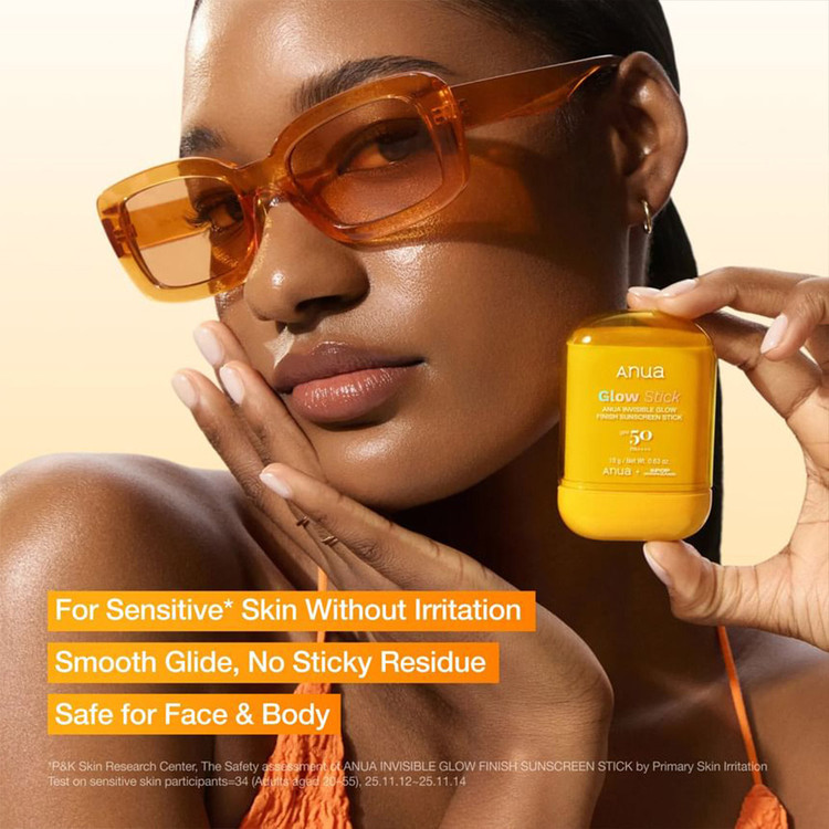 ضد آفتاب استیکی درخشان و شفاف کننده آنوا Anua Invisible Glow Finish Sunscreen Stick