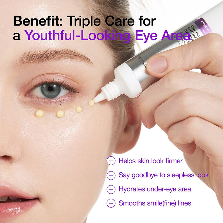 کرم دور چشم رتینول 0.1 و کافئین آنوا ضد چروک و روشن کننده ANUA Retinol 0.1 Caffeine Revitalizing Eye Cream