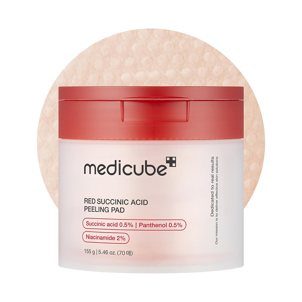 پد تونر ضد جوش و لایه بردار سوکسینیک اسید مدی کیوب Medicube Red Succinic Acid Peeling Pad
