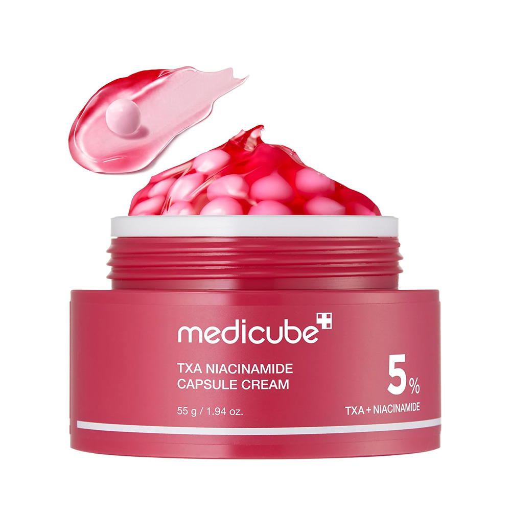 کرم ضد لک و روشن کننده ترانگزامیک اسید و نیاسینامید مدی کیوب Medicube TXA Niacinamide Capsule Cream