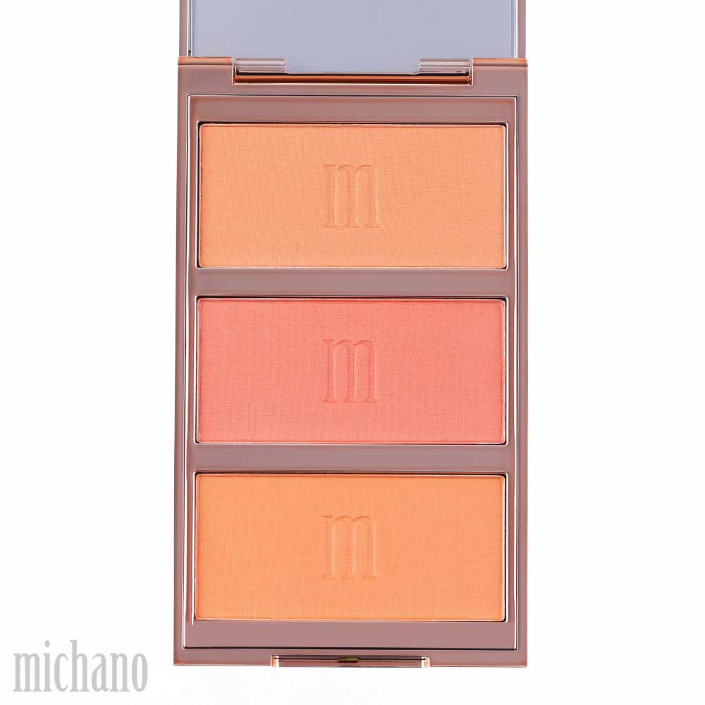 پالت رژگونه 3 رنگ شماره 410 میچانو MICHANO Blush Palette