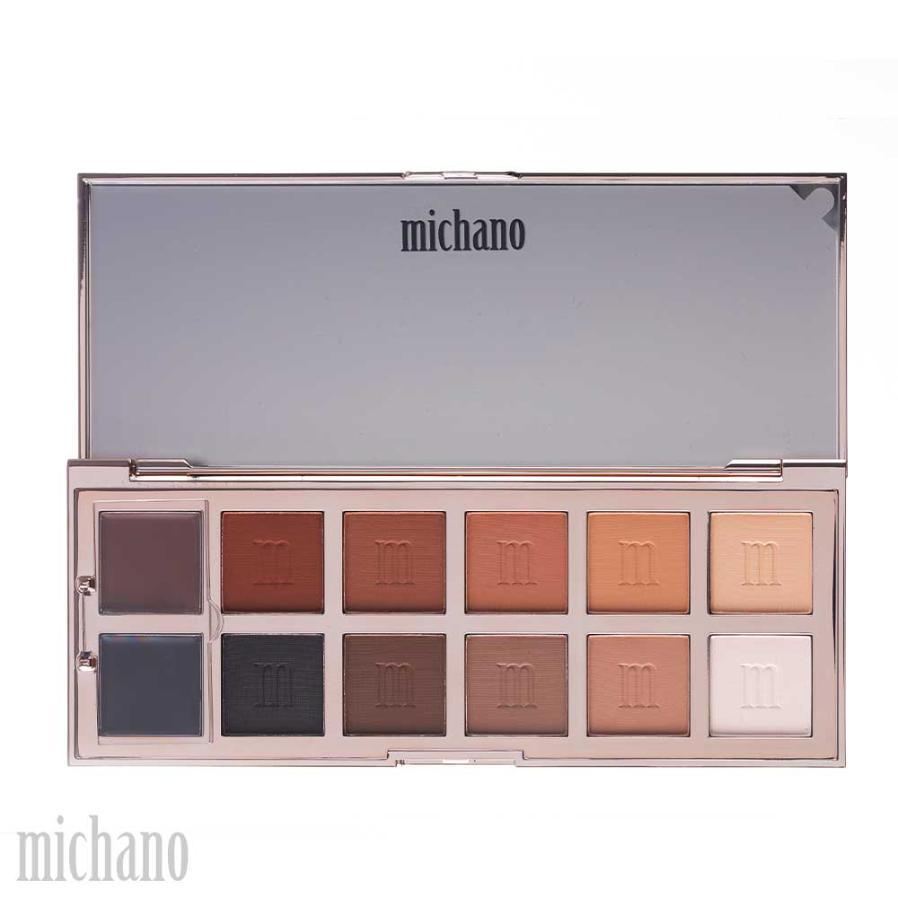پالت سایه 12 رنگ NUDE WHISPER میچانو MICHANO Eyeshadow Palette