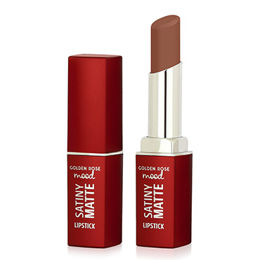 رژ لب جامد گلدن رز Mood Satiny Matte Lipstick Golden Rose Bare Nude 01