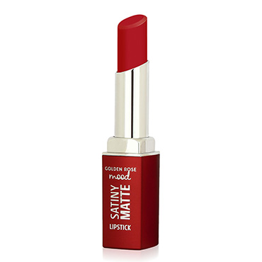 رژ لب جامد گلدن رز Mood Satiny Matte Lipstick Golden Rose Candy Red 08